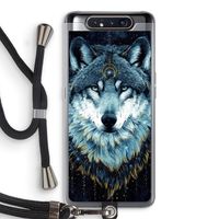 Darkness Wolf: Samsung Galaxy A80 Transparant Hoesje met koord