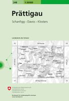 Wandelkaart - Topografische kaart 248 Prättigau | Swisstopo - thumbnail