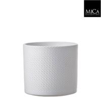 Era pot rond wit h17,5xd19,5 cm Mica Decorations - Mica decorations