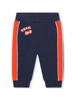 Kenzo Kids pantalon de jogging à patch logo - Bleu