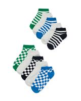 HEMA Kinder enkelsokken rib - 5 paar blauw (blauw)