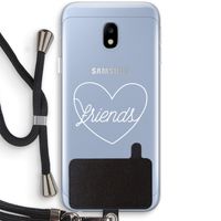 Friends heart pastel: Samsung Galaxy J3 (2017) Transparant Hoesje met koord