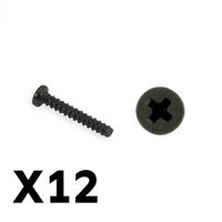 FTX Tracer pan head self tapping screws pbho 2x12mm (12pcs) (FTX9755) - thumbnail