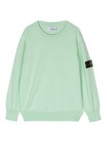 Stone Island Junior sweat en coton à patch logo - Vert - thumbnail