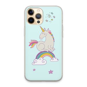 Regenboog eenhoorn: iPhone 13 Pro Max Transparant Hoesje