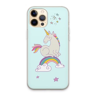 Regenboog eenhoorn: iPhone 13 Pro Max Transparant Hoesje