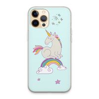 Regenboog eenhoorn: iPhone 13 Pro Max Transparant Hoesje