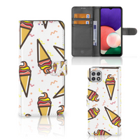 Samsung Galaxy A22 5G Book Cover Icecream - thumbnail