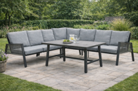 Loungeset Garden Impressions Andrea 4-delig grijs - Showmodel Numansdorp & Wommelgem- - Aluminium- Garden Impressions