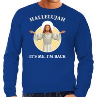 Hallelujah its me im back Kersttrui / outfit blauw voor heren