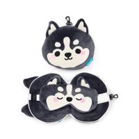 Ty Relaxeazzz luna de husky berg dieren reiskussen & slaapmasker