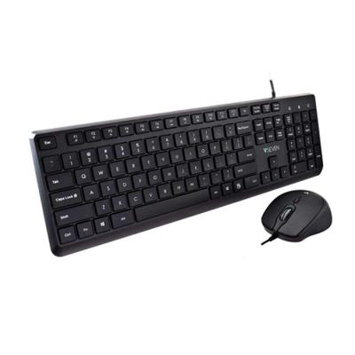 Toetsenbord en muis V7 CKU350US Zwart Qwerty US