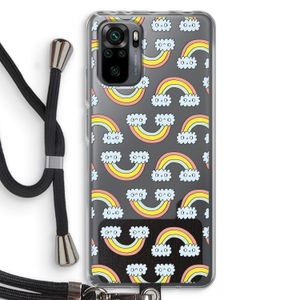 Regenboog: Xiaomi Redmi Note 10 Pro Transparant Hoesje met koord