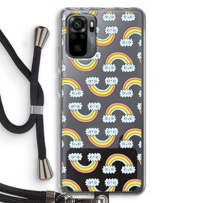 Regenboog: Xiaomi Redmi Note 10 Pro Transparant Hoesje met koord