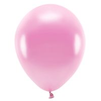 100x Milieuvriendelijke ballonnen lichtroze 26 cm voor lucht of helium   - - thumbnail