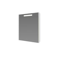 Spiegelkast Proline Premium Met Houten Deur Geïntrigeerd LED Verlichting 60x14x60 cm Ice White