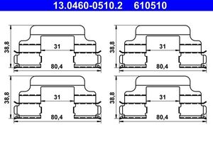 Accessoireset, schijfremblok 13046005102