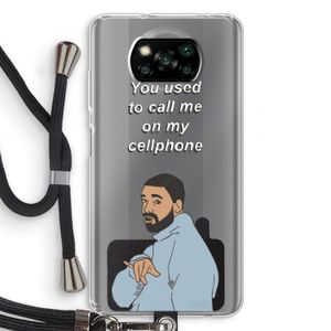 Hotline bling: Xiaomi Poco X3 Pro Transparant Hoesje met koord