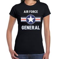 Luchtmacht / Air force verkleed t-shirt zwart voor dames - thumbnail