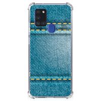 Samsung Galaxy A21s Anti Shock Bumper Case Jeans - thumbnail