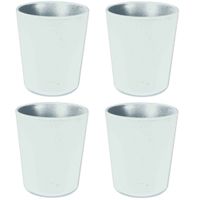 8x stuks onbreekbare kunststof/melamine bekers - wit - 450 ml