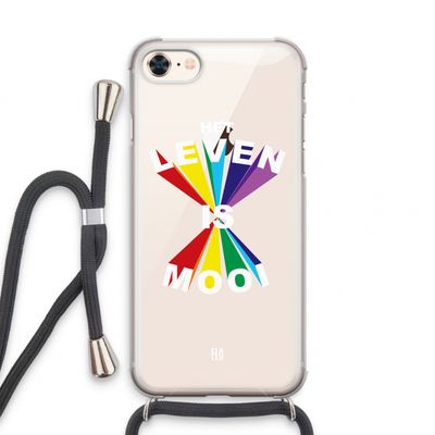 Het Leven Is Mooi: iPhone 8 Transparant Hoesje met koord