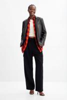 Leatherlook blazer - BLACK - M