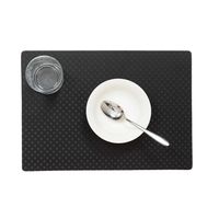 Stevige luxe Tafel placemats Zafiro zwart 30 x 43 cm