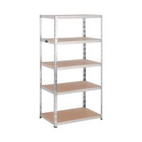 Stellingkast - 90 x 60 x 180 cm - voor 5 x 175 kg - Grijs