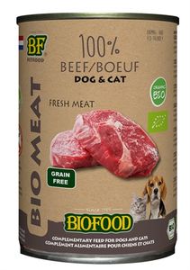 Bf Petfood Biofood organic hond 100% rund blik