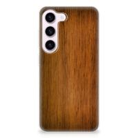 Samsung Galaxy S23 | Bumper Hoesje | Donker Hout