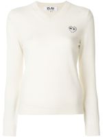 Comme Des Garçons Play V-neck pullover - Blanc - thumbnail