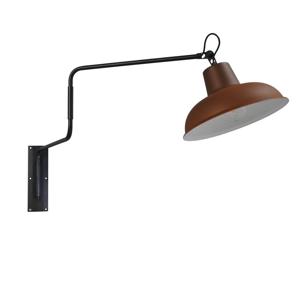 Masterlight Roestbruine wandleeslampIndustria 123cm roestbruin met zwart - 3046-05-25-06