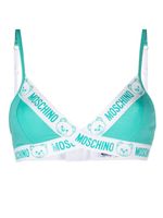 Moschino soutien-gorge à bandes logo - Vert