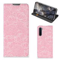 OnePlus Nord Smart Cover White Flowers - thumbnail