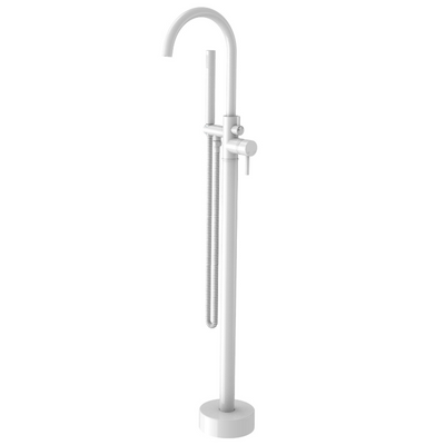 Best-Design "White" Vrijstaande Badkraan Hoogte 119 cm Mat Wit