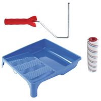 Verfroller anti spat lakroller schilderset met beugel en verfbak 25 cm