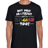 Not only perfect Belgian / Belgie t-shirt zwart voor heren - thumbnail