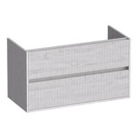 Brauer Adore Wavy - Onderkast - 100 cm - met 2 Softclose Lades Greeploos en 1 Sifon Uitsparing - Forest Seashell