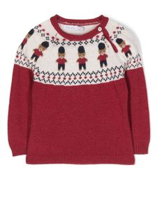 Patachou pull à motif ourson soldat - Rouge