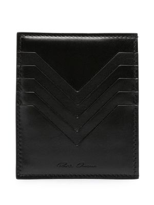 Rick Owens porte-cartes Square en cuir - Noir
