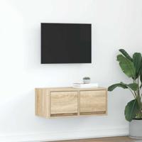TV-meubel 60x31x25,5 cm bewerkt hout sonoma eikenkleurig