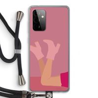 Pink boots: Samsung Galaxy A72 5G Transparant Hoesje met koord