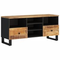 The Living Store Tv-meubel - Mangohout - 100 x 33 x 46 cm - opbergruimte - stabiele poten - thumbnail