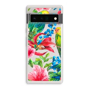 Papegaaien: Google Pixel 6 Pro Transparant Hoesje