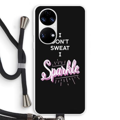 Sparkle quote: Huawei P50 Transparant Hoesje met koord
