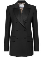 Philipp Plein blazer croisé à ornements en cristal - Noir - thumbnail