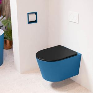 Wandcloset Mondiaz Lavie | Zonder spoelrand | Incl.Toiletzitting-Urban | Keramiek | Jeans (blauw)
