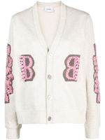 Barrie logo-embroidered cashmere cardigan - Tons neutres