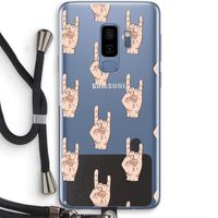 Rock: Samsung Galaxy S9 Plus Transparant Hoesje met koord